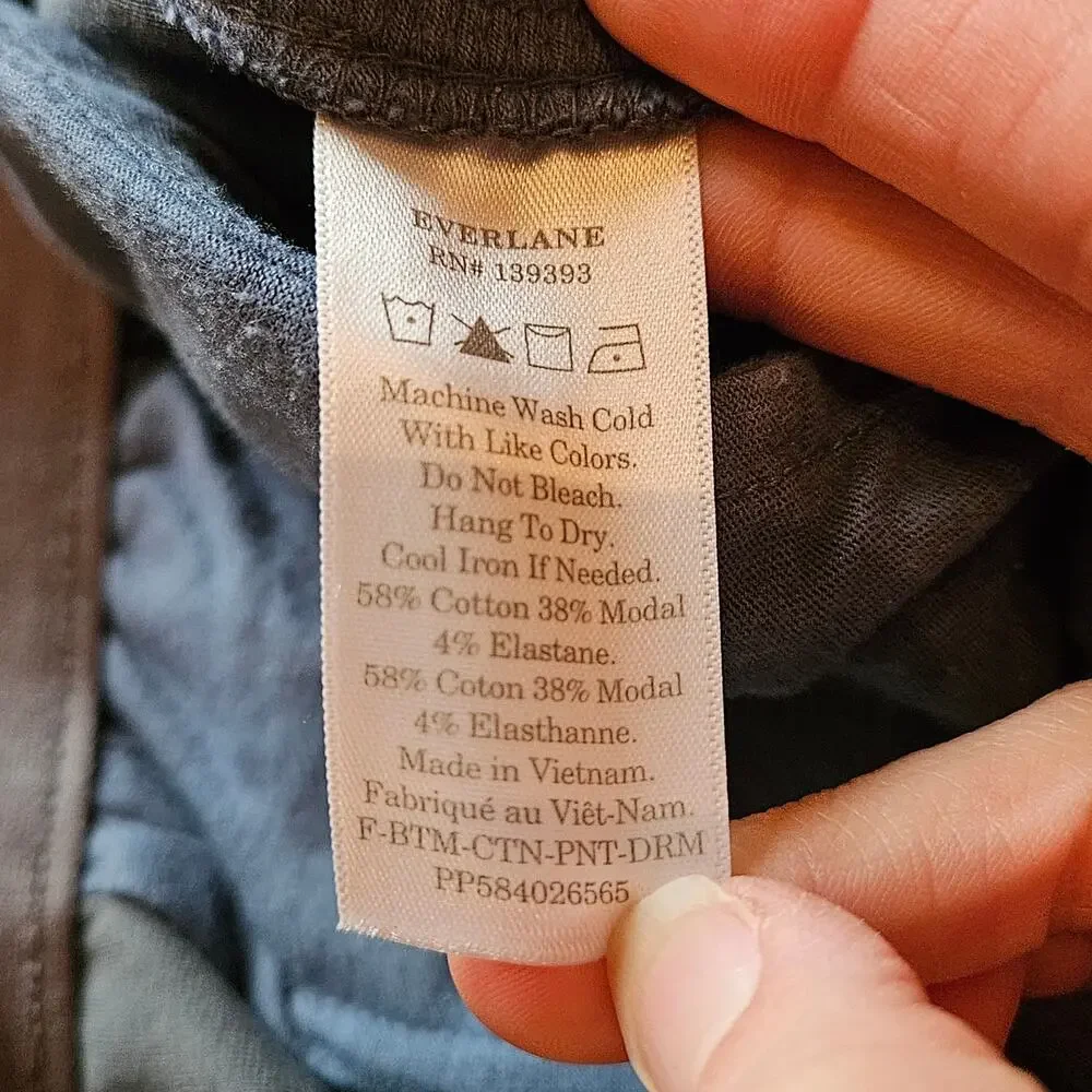 Everlane Dream Pant Womens Size XS Elastic Waist Double Knit Pintuck Tapered Leg